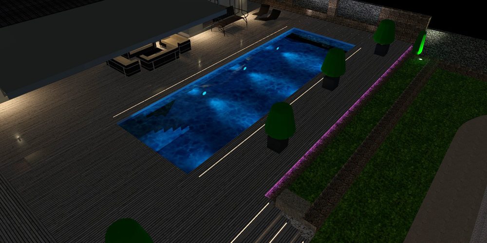 Návrhy osvetlenia - vizualizácia - exteriérové osvetlenie