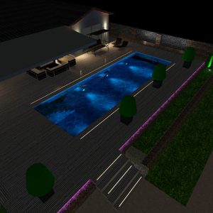 Návrhy osvetlenia - vizualizácia - exteriérové osvetlenie