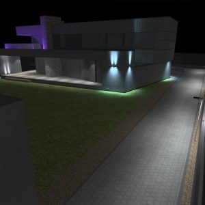 Návrhy osvetlenia - vizualizácia - exteriérové osvetlenie