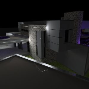 Návrhy osvetlenia - vizualizácia - exteriérové osvetlenie