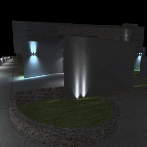 Návrhy osvetlenia - vizualizácia - exteriérové osvetlenie