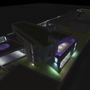 Návrhy osvetlenia - vizualizácia - exteriérové osvetlenie